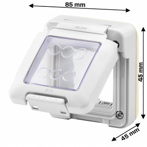 Gewiss 27401 calotta stagna combi per 2 moduli sistema ip55 grigia da parete