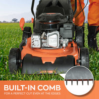 Jukut 170 - Tosaerba a Trazione Motore 4 Tempi a Scoppio Benzina 170cc 3.5HP Taglio 30-80 mm con Funzione Pacciamatura Nero