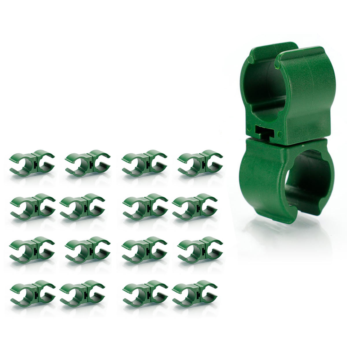 16 Pezzi Raccordi Connettori Per Bastone Supporto Piante Snodabile 360° 16mm