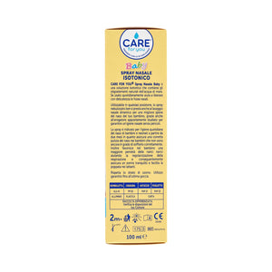 CARE for You Spray Nasale Baby, per la Pulizia Quotidiana del Naso, Indicato per Bambini e Neonati, 100ml