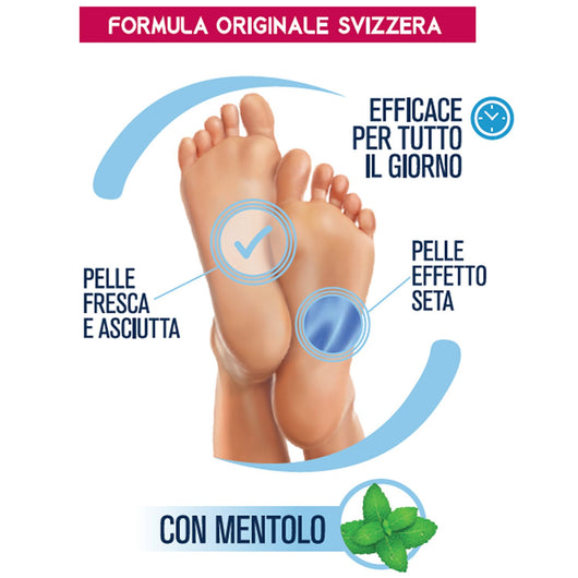 Crema Effetto Talco, Crema Piedi Antiodore, Assorbe il Sudore, Previene la Formazione dei Cattivi Odori, Proprietà Idratanti, Sensazione di Freschezza, 100ml, Podovis