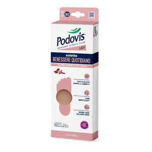 Solette Benessere Quotidiano in Gel di Silice, Solette per Tacchi, Azione Ammortizzante, Camminata Confortevole, Invisibili e Aderenti, 36-41, Podovis