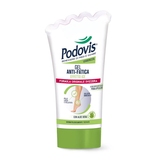 Gel Antifatica Effetto Ice, Rinfrescante e Defaticante, Crema Gambe Stanche, Sollievo Immediato, Pelle Morbida ed Idratata, Elimina la Sensazione di Pesantezza e Affaticamento, Podovis