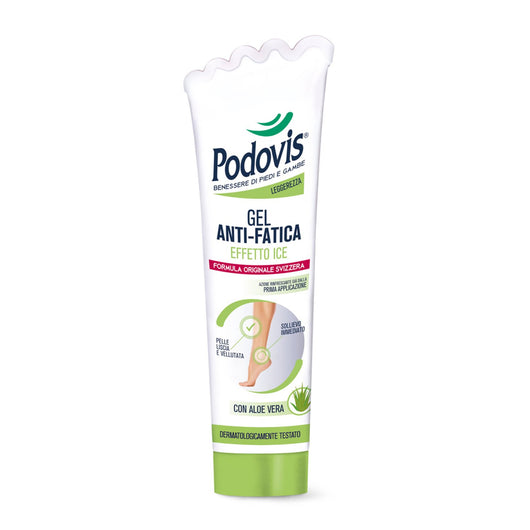 Gel Antifatica Effetto Ice, Rinfrescante e Defaticante, Crema Gambe Stanche, Sollievo Immediato, Pelle Morbida ed Idratata, Elimina la Sensazione di Pesantezza e Affaticamento, Podovis