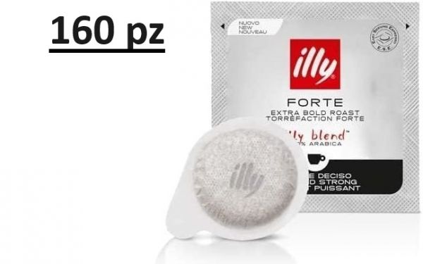 160 cialde illy caffè in cialde ese monodose, tostato forte, 4 confezioni da 40 cialde