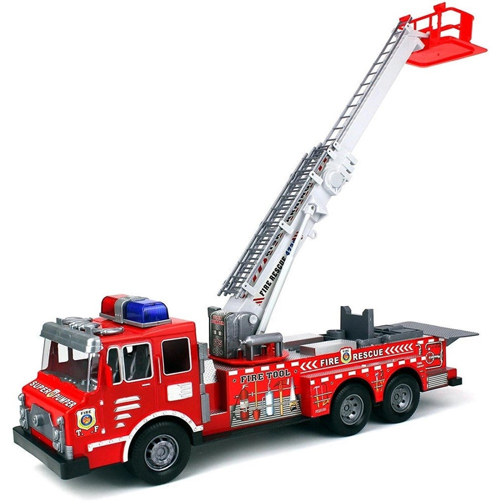 Trade Shop - Camion Dei Pompieri A Frizione Vigili Del Fuoco Veicolo Giocattolo Bambini F0358 -