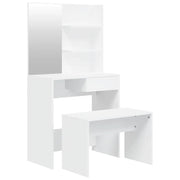 Set Tavolo da Toeletta | Tavolo da Trucco Bianco 74,5x40x141 cm