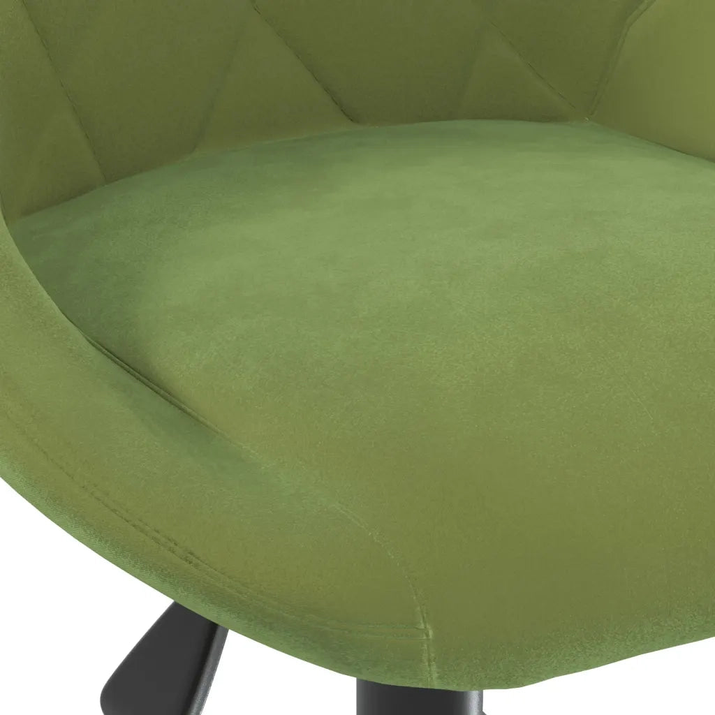 vidaXL Sedia da Pranzo Girevole Verde Chiaro in Velluto