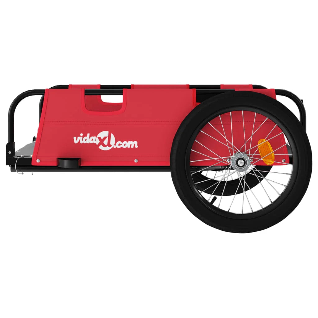 Rimorchio/carrello per il trasporto di biciclette in tessuto Oxford ferro rosso 02_0044387