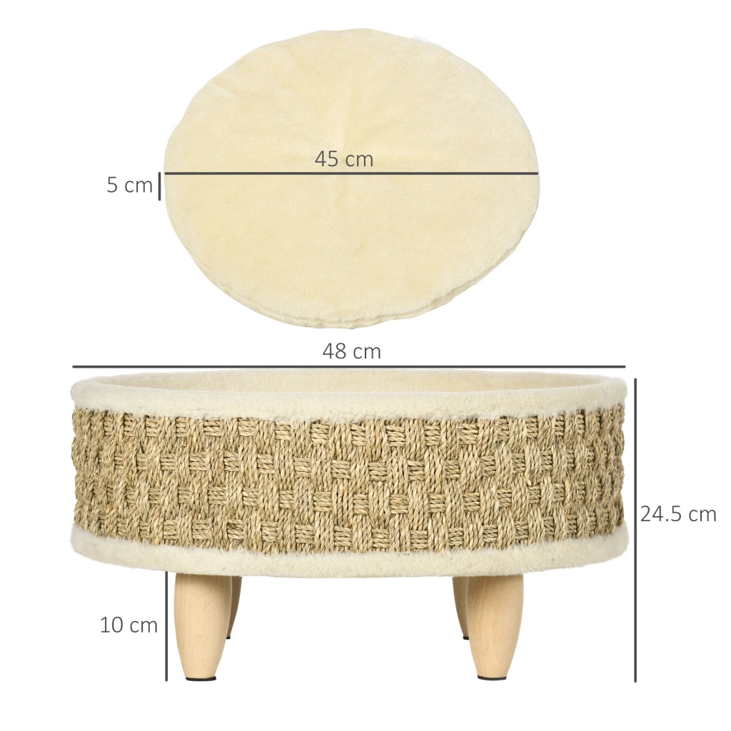 Cuccia per Cani e Gatti in Truciolato con Cuscino ¨C Zephmum ¨C ?48x24.5 cm