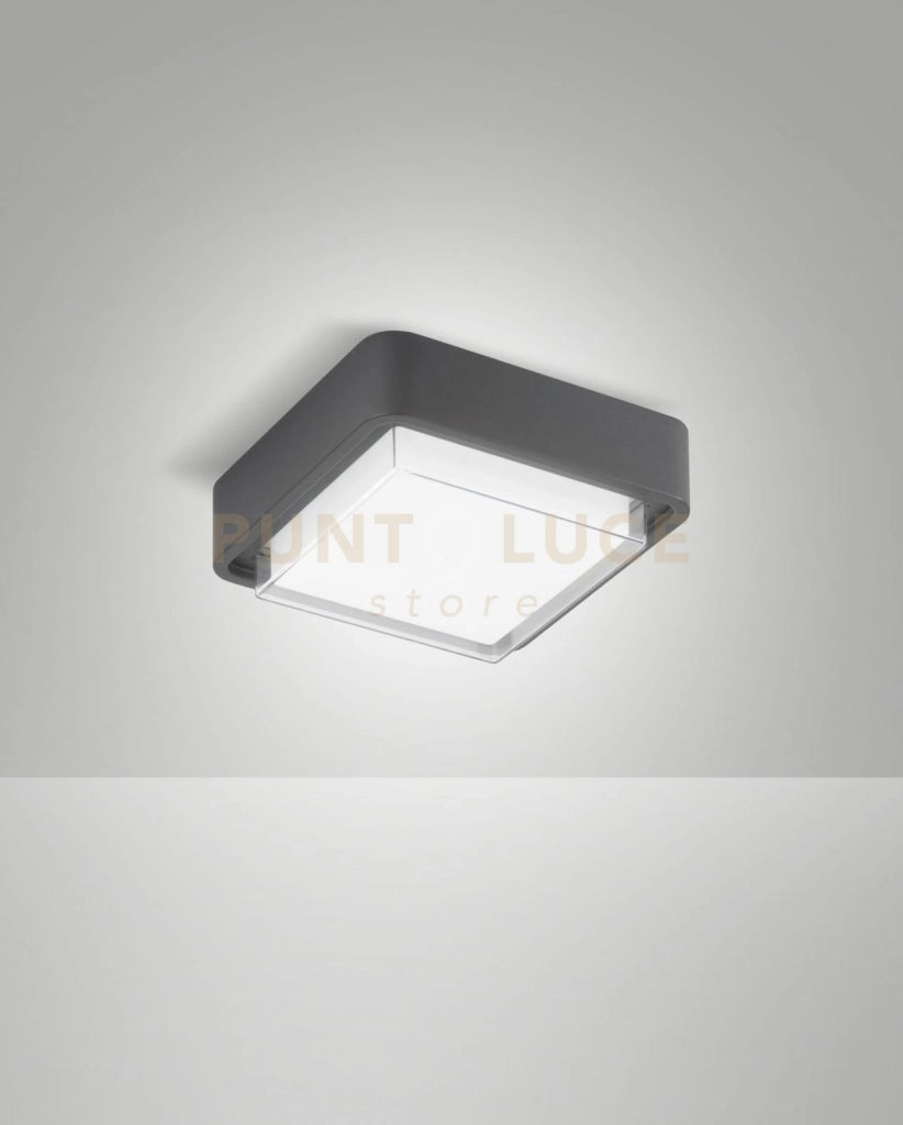 DIUK PLAFONIERA GRIGIO SCURO PER ESTERNO A LED 12W 3000K 1620LM