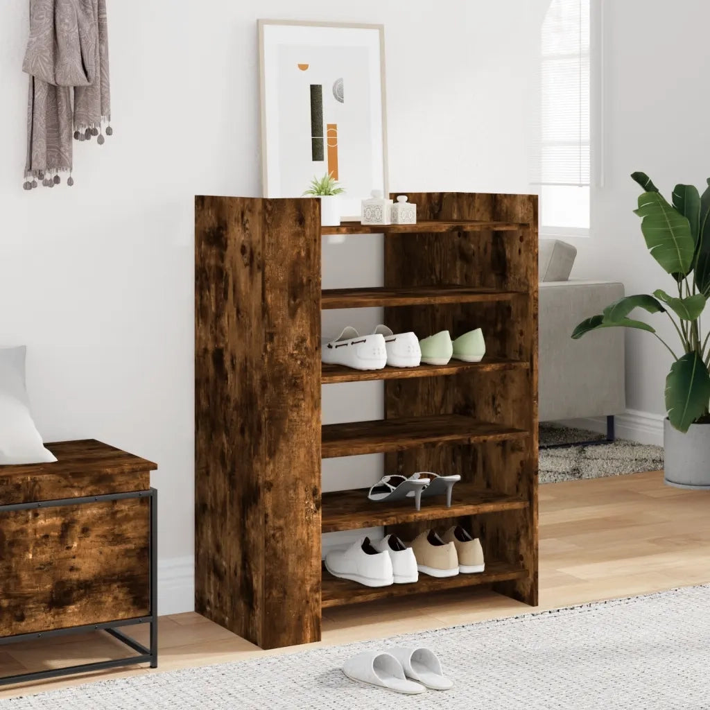 Scarpiera | Mobile per scarpe Rovere Fumo 74,5x37,5x100 cm in Legno Multistrato