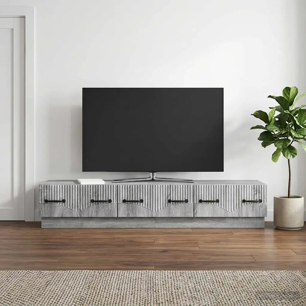 Mobile TV Grigio Sonoma 147 x 34,5 x 27 cm Legno ingegnerizzato 895401