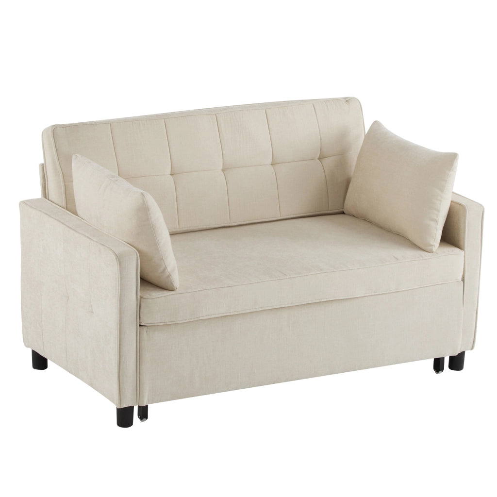 Divano Letto 2 Posti ¨C MINIMAL ¨C Tessuto Chenille, Schienale Regolabile