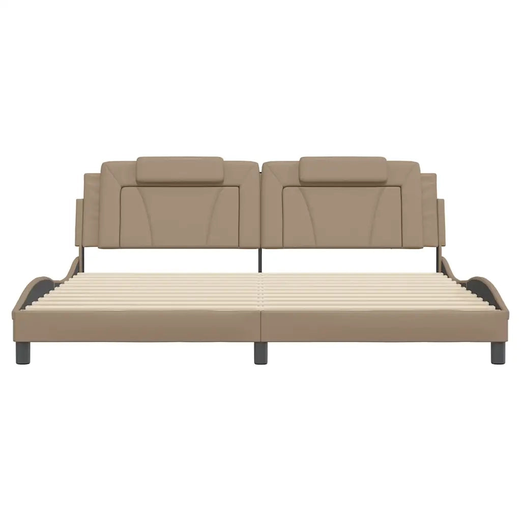 Giroletto Viana senza Materasso Cappuccino 200x200cm Similpelle 3208121