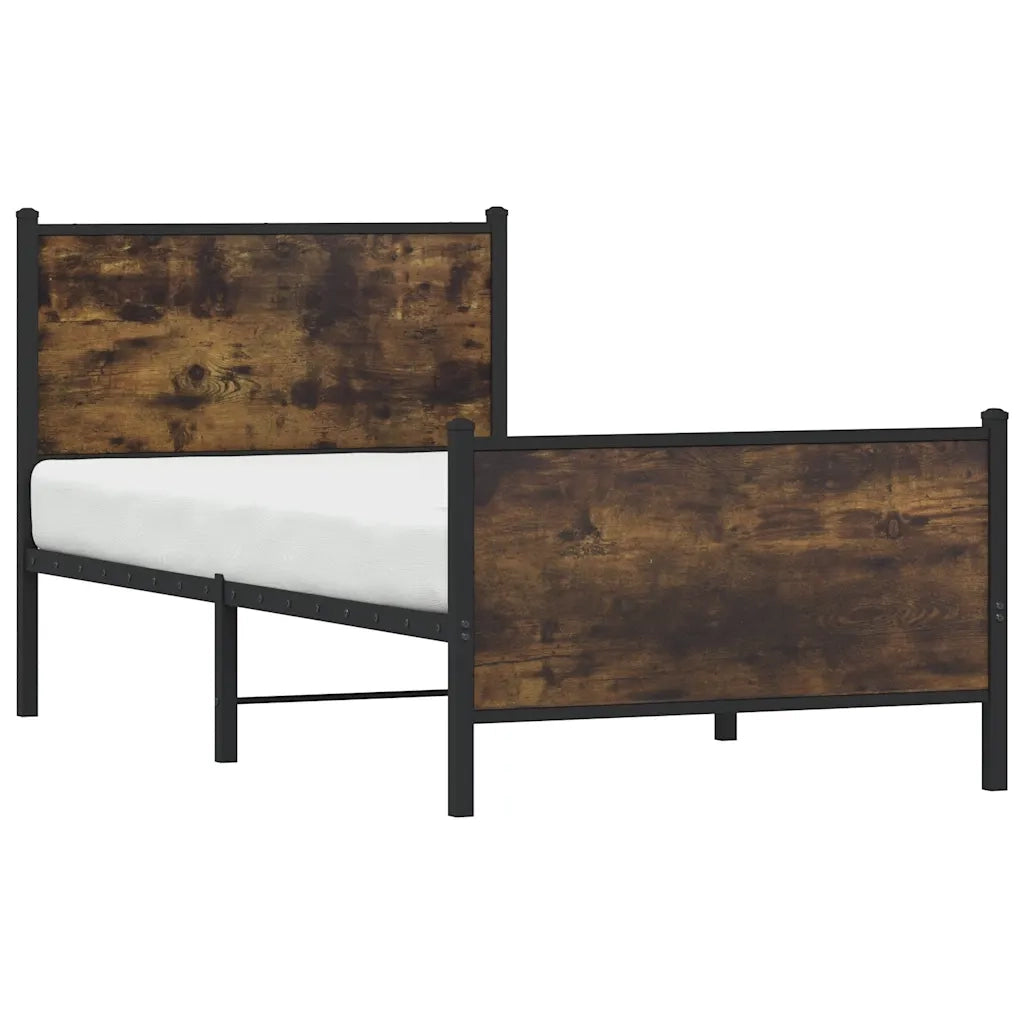 Giroletto senza Materaso in Metallo Rovere Fumo 80x200 cm 4007676