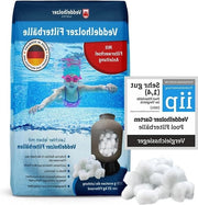 Filtro sferiche - materiale più leggero per filtro idromassaggio - sostituisce 25 kg sabbia per filtro - Germania - accessori per piscine - impianti di filtro a sabbia - risparmio di prodotti per la floculazione - idoneo per acqua salata - 320g