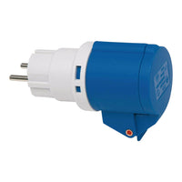 Adattatore CEE 3 poli 16A/220V IP44, Spine DE, Presa CEE 230V IP44