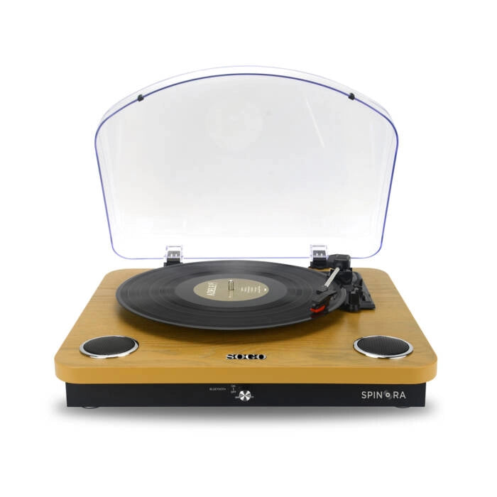 Giradischi vinile con altoparlanti integrati, Bluetooth, USB, 3 velocità 33/45/78 RPM, dischi 7-10-12 pollici - SOGO