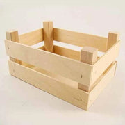 Trade Shop - Cassetta In Legno Portafrutta Porta Oggetti Porta Pane Cestino 20 X 14 Cm -