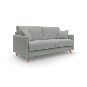 Edgar Divano letto matrimoniale in tessuto felis impermeabile T03 180 cm (mat. 140x197) grigio chiaro