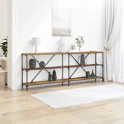 Tavolo consolle con lo scaffale Legno vecchio 200 x 30 x 75 cm 863445