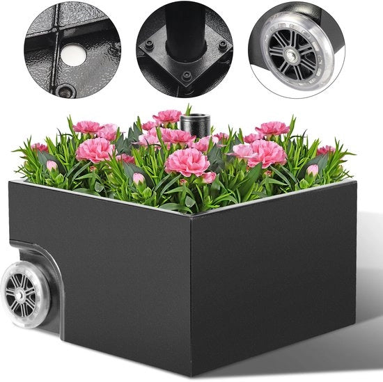 Ombrellone su ruote per terrazza – Flessibile e resistente alle intemperie