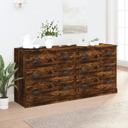 Credenze 2 pz Rovere Fumo in Legno Multistrato 3185244