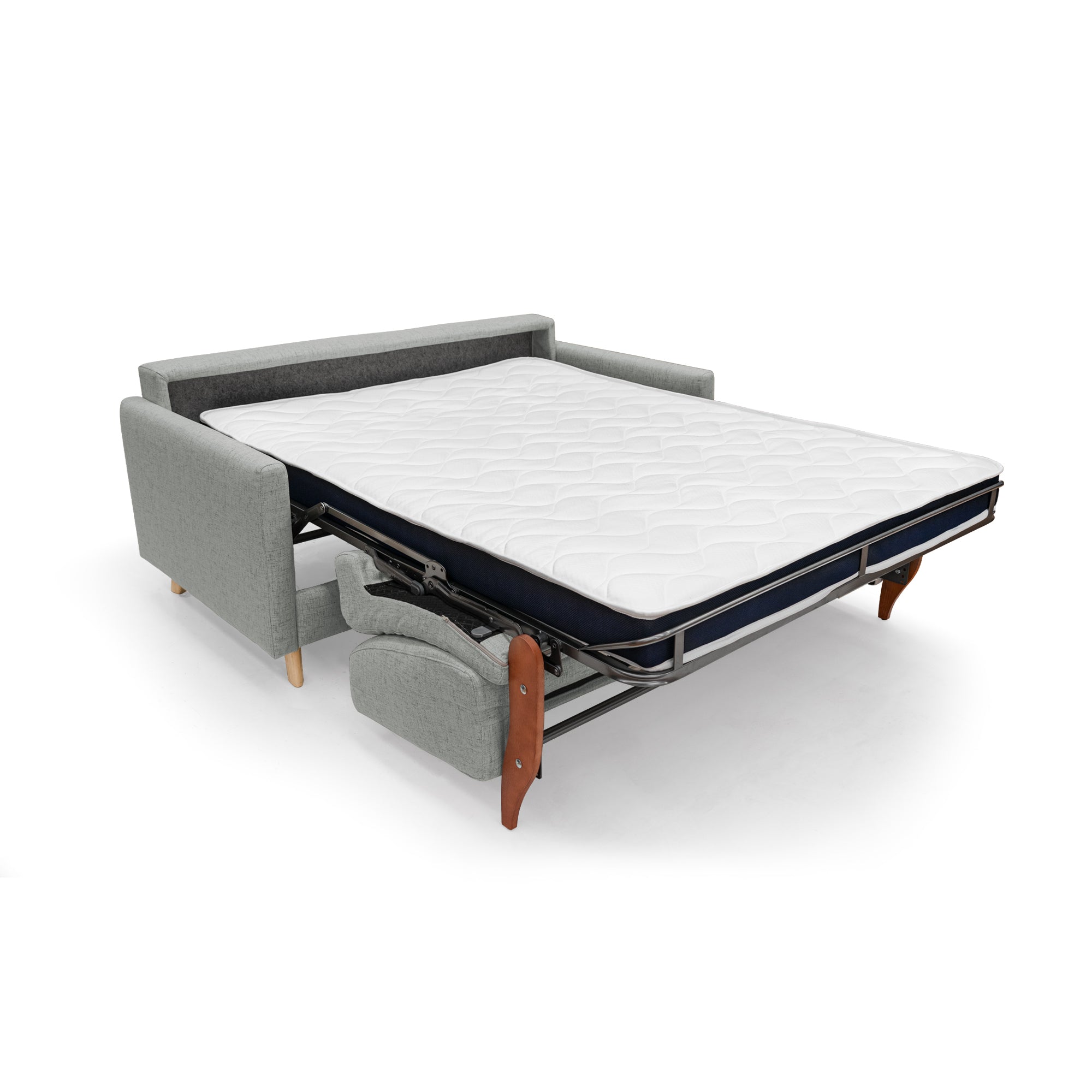 Edgar Divano letto matrimoniale in tessuto felis impermeabile T03 180 cm (mat. 140x197) grigio chiaro