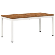 Tavolino da salotto Naturale e Bianco 50 x 100,5 x 45 cm 901284