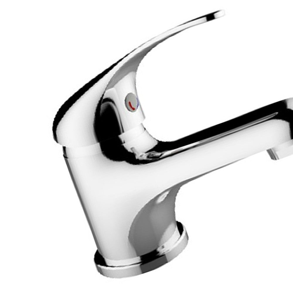 Miscelatore lavabo serie eva, finitura cromata