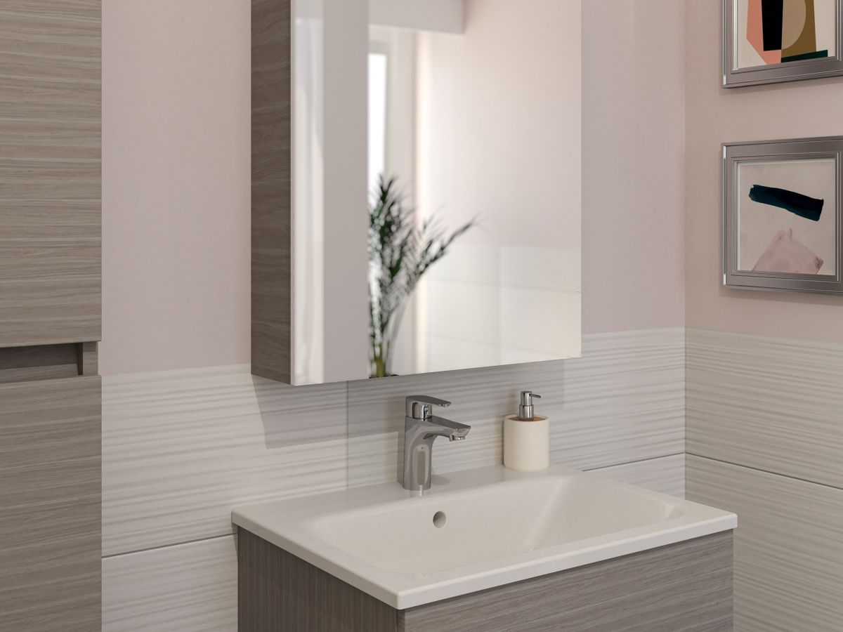 Miscelatore Rubinetto Lavabo Monocomando Cromato Serie ECOSTYLE