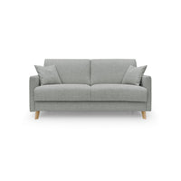 Edgar Divano letto matrimoniale in tessuto felis impermeabile T03 180 cm (mat. 140x197) grigio chiaro