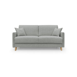 Edgar Divano letto matrimoniale in tessuto felis impermeabile T03 160 cm (mat. 120x197) grigio chiaro