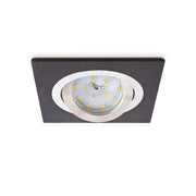 Faretto incasso quadrato nero orientabile GU10 50W Kobi
