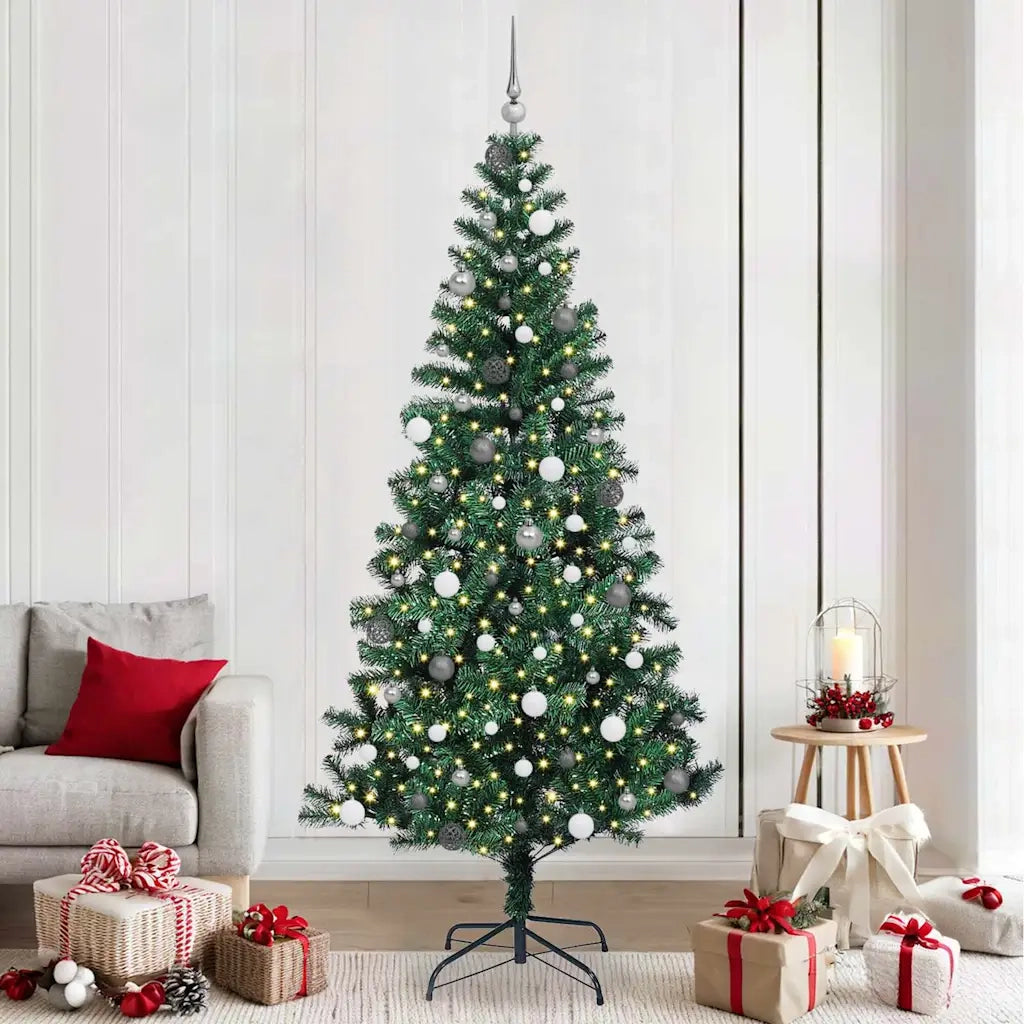 Albero di Natale artificiale con luci integrate Verde 240 cm 3396787
