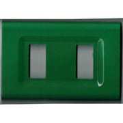 Trade Shop - Placchette Placche In Abs Serie Magic Elite Bticino Compatibili Color Copriprese - Verde -2 Fori     -