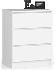 Cassettiera AKORD K60 Cassettiera Bianca 60 cm 3 cassetti 60x40x77 cm
