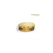 Trade Shop - Tamburo Tamburello In Legno 14 Cm Con Sonagli Arredo Casa Strumento Musicale -