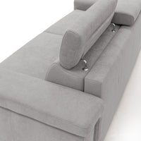 Giunone Divano letto mat. H18 240 cm (mat. 160x197 cm) grigio chiaro