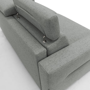 Avalon Divano letto con materasso H18 200 cm (mat. 140x197 cm) beige