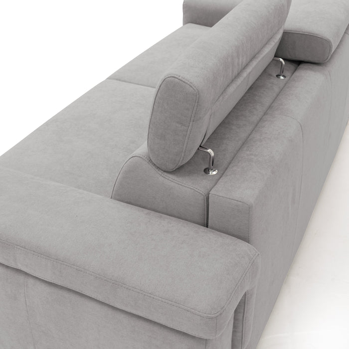 Giunone Divano letto mat. H18 200 cm (mat. 120x197 cm) grigio chiaro