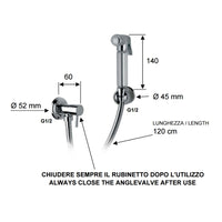 Set relax doccetta bide a pulsante, flessibile, rubinetto e supporto lux