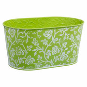 Cestino in metallo verde 22,5x13,5x11,5 B20x11