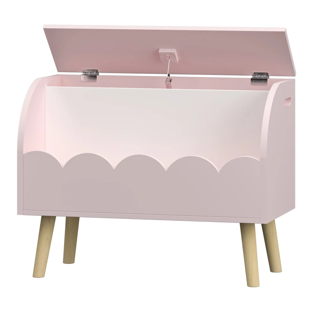 Baule portagiochi 60 x 30 x 44 cm rosa bianco 03_0009286