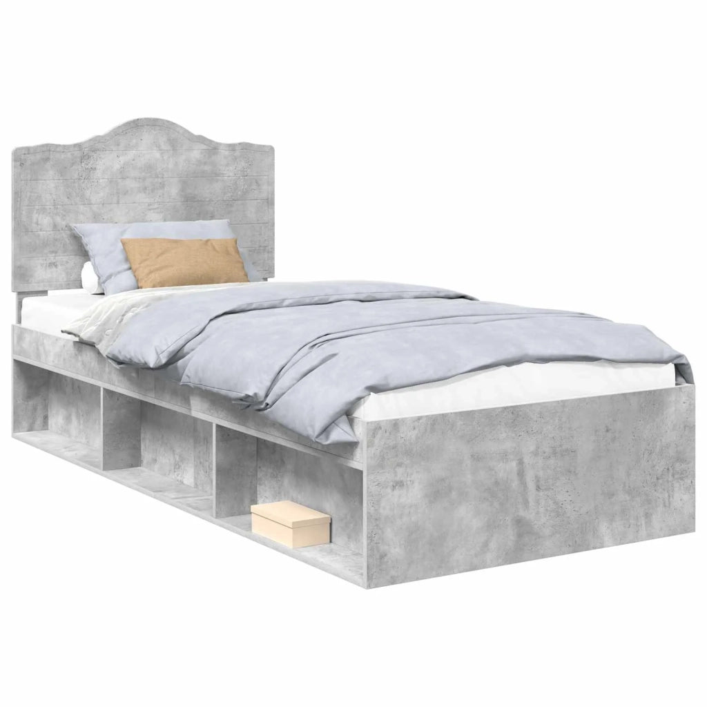 Struttura del letto Grigio Concretè 100 x 200 cm Pino massello 3413347