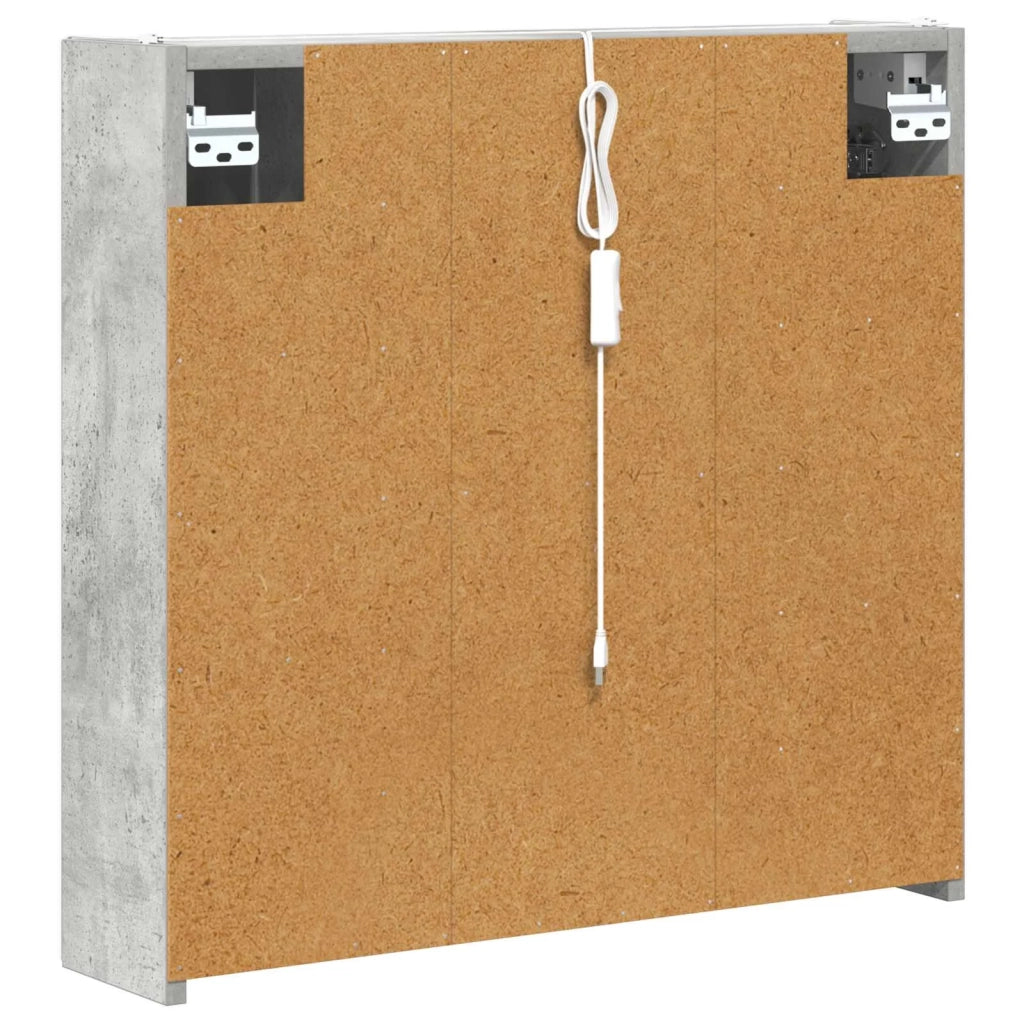 Mobiletto per specchio da bagno Grigio cemento