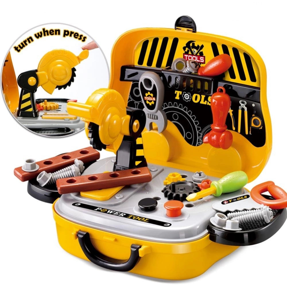 Trade Shop - Valigetta Attrezzi Per Bambini Giocattolo Con Accessori Fai Da Te Portatile 31pz -