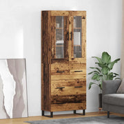 Credenza con cassetto 2 pcs Legno vecchio Legno multistrato