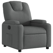 Poltrona | Sedia Relax reclinabile in tessuto grigio scuro